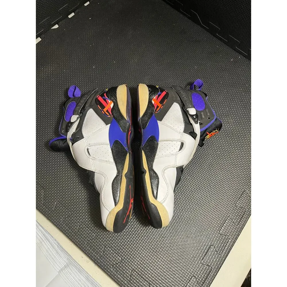 Nike Air Jordan 8 Retro Three-Peat‎ 305368-142 White Black Concord Infrared 7Y